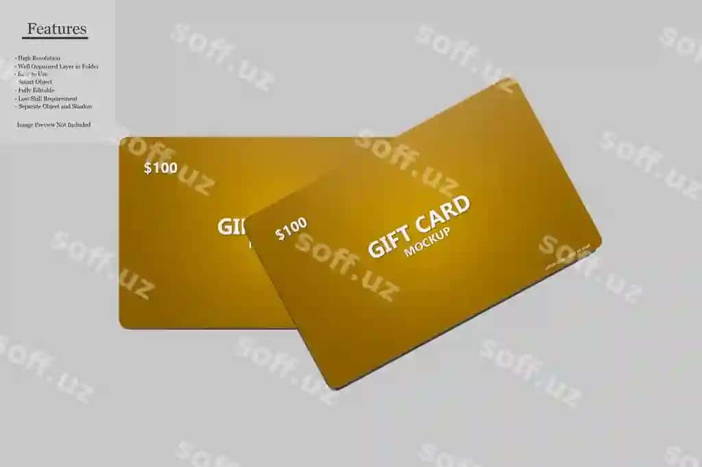 Maxsus sovg'a kartasi maketi | Special gift card mockup