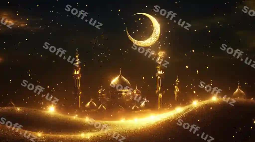 Oltin masjid hilol | Golden mosque crescent moon