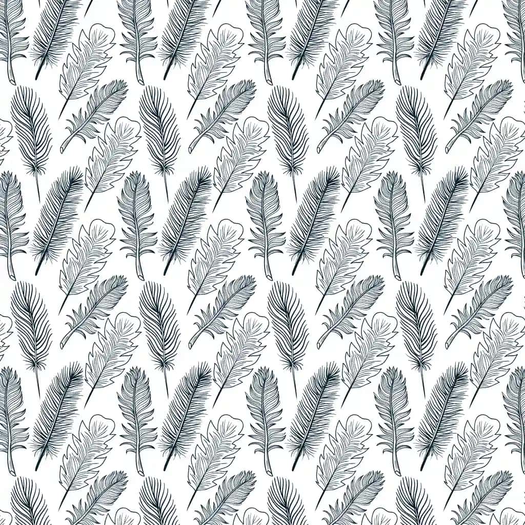 Choksiz pat naqshlari dizayni | Seamless feather pattern design