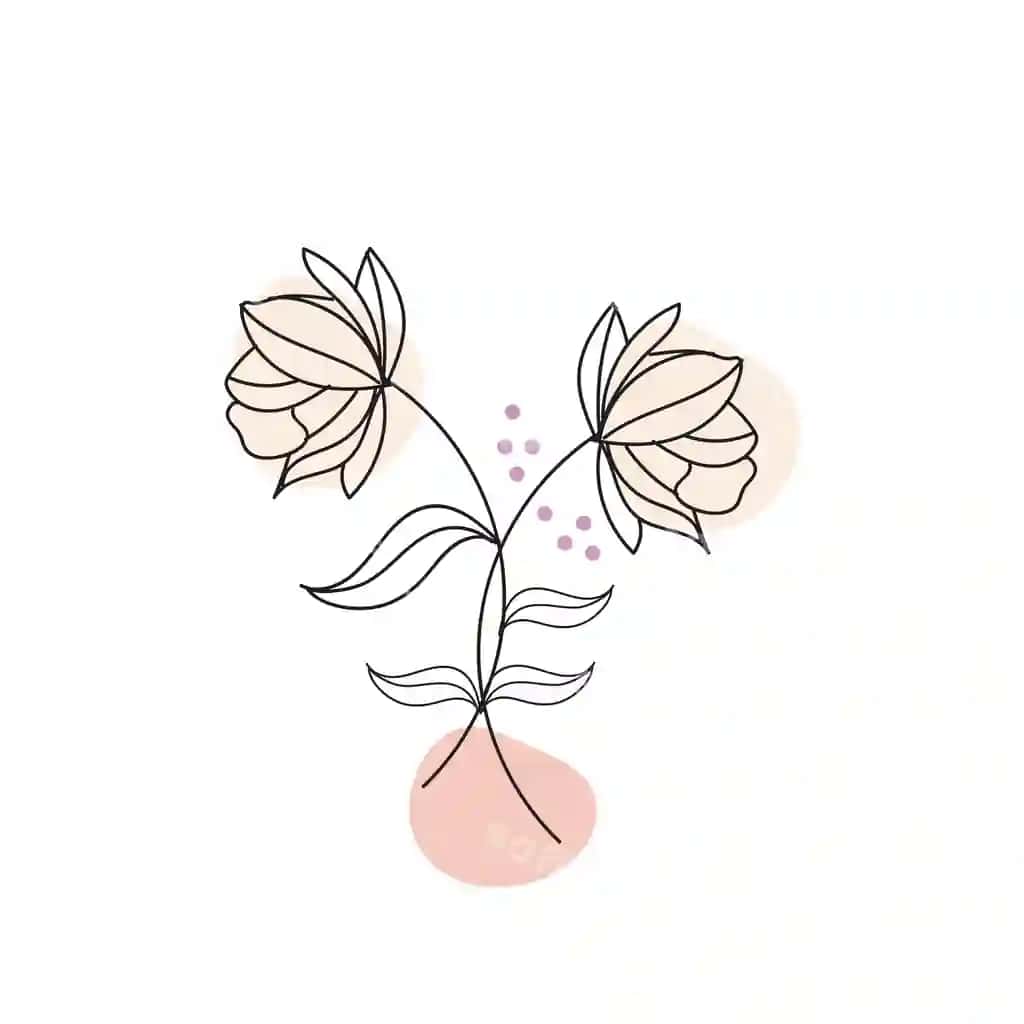 Qozib chizilgan gul ekulligi | Hand drawn flower collection