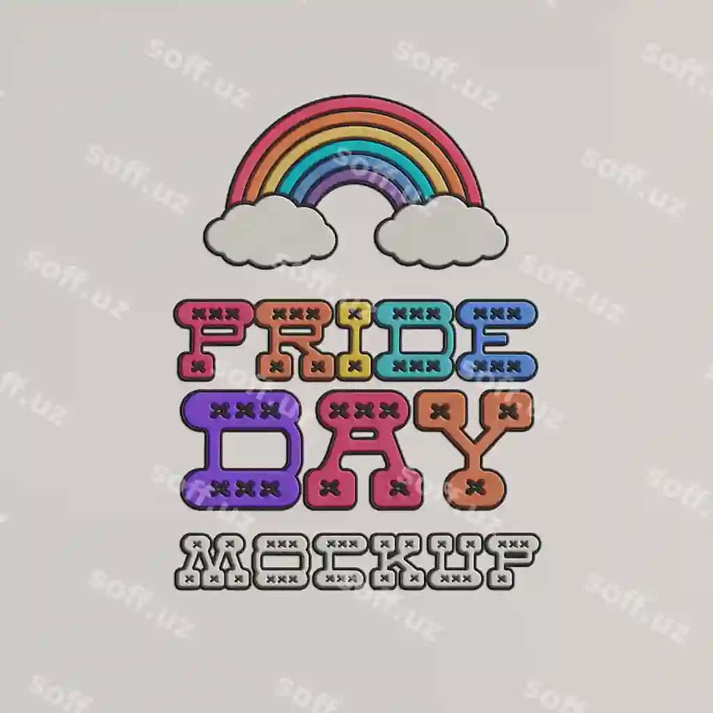 Pride day yamoq maketi dizayni | Pride day patch mockup design