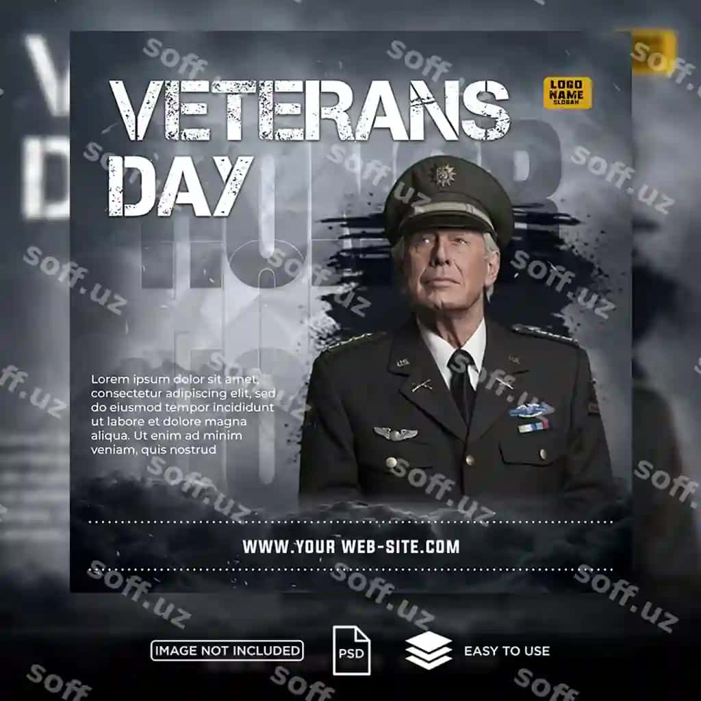 Veteranlar Kuni ijtimoiy tarmoqlardagi post | Veterans day social media post