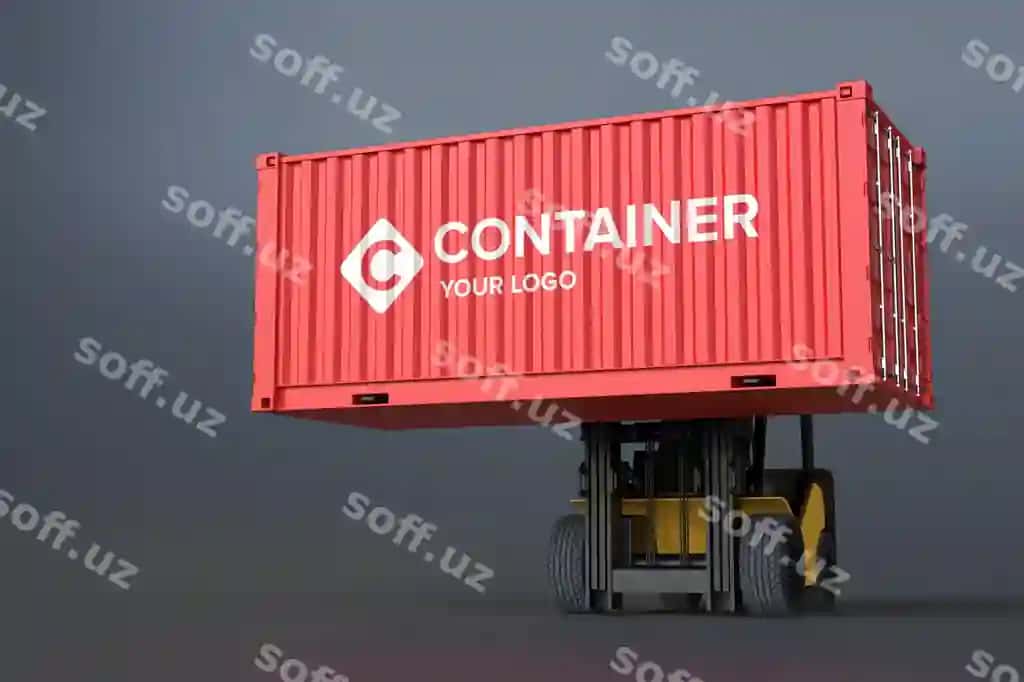 Logo namuna yuk konteyneri | Logo mockup cargo container