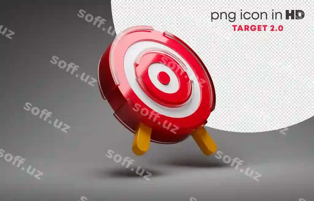 3d ikonka shaffof orqa fonda maksab 2 0 o'ng yuqoriga | 3d icon with transparent background target 2 0 right up