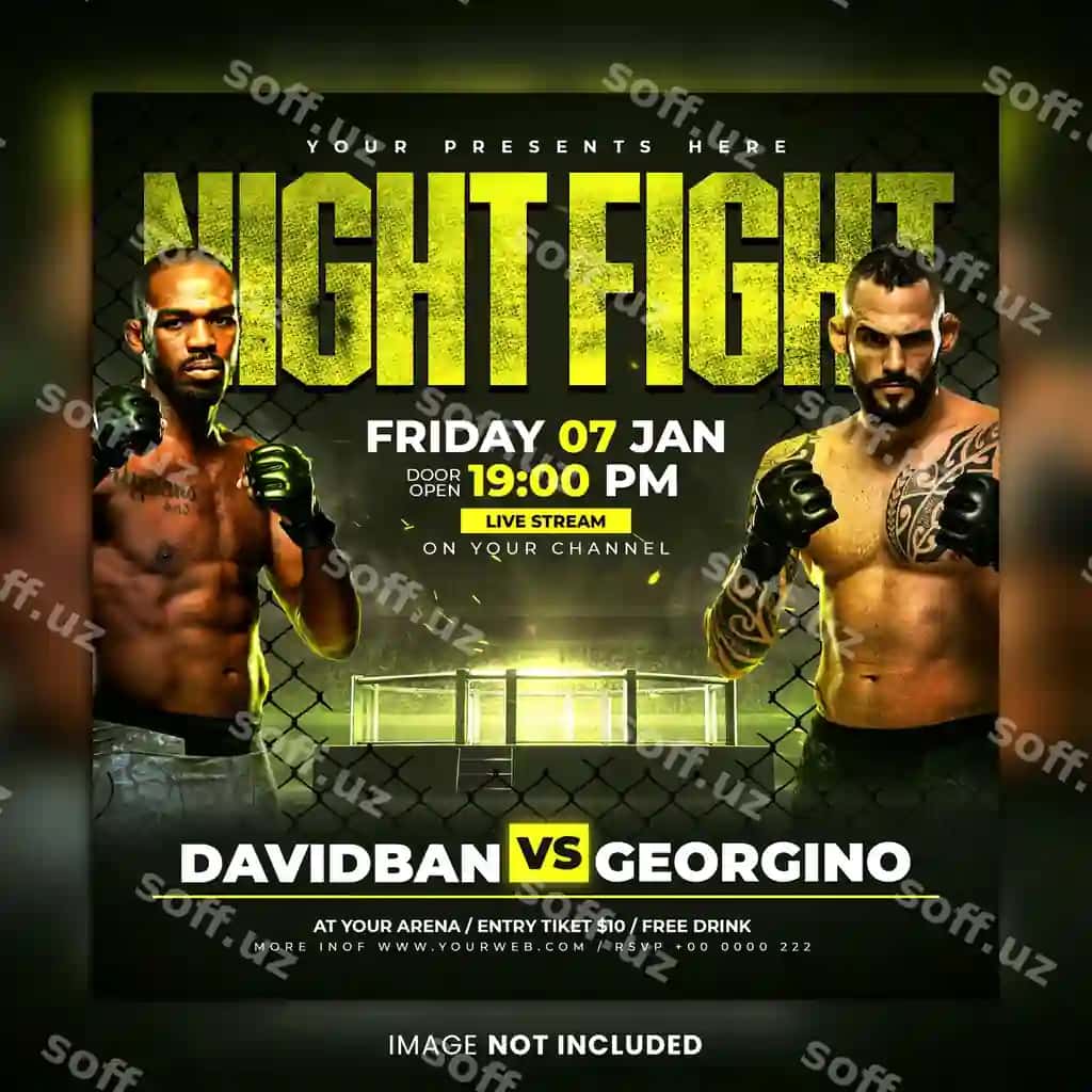 MMA sport flyer shabloni | Mma sport flyer template