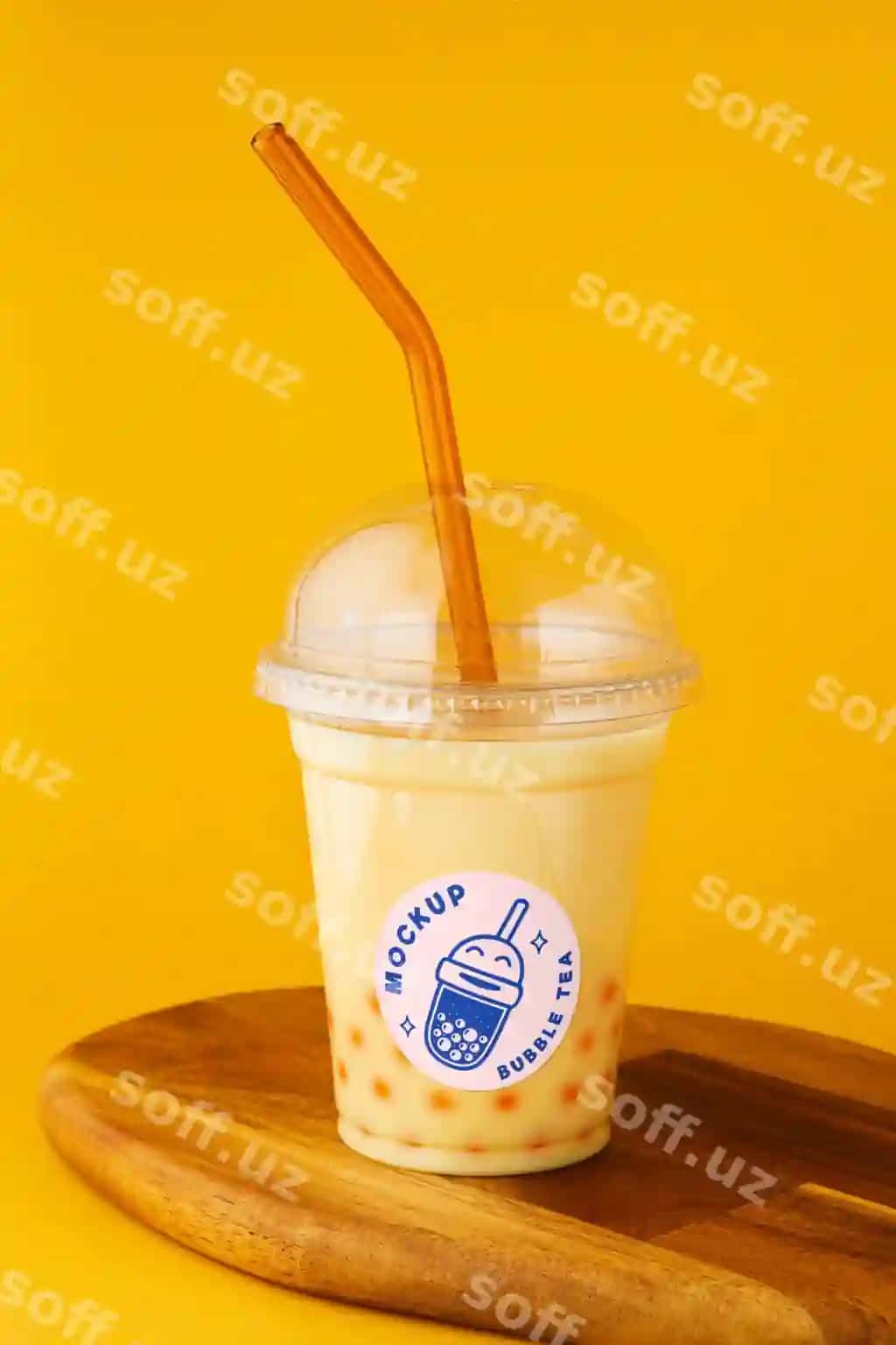 Bubble choy plastik stakanini shtrup bilan ko'rish | View bubble tea plastic cup with straw