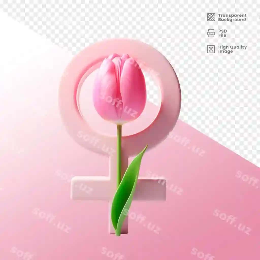 3D Ayollar kuni elementi | Elemento 3d dia das mulheres womens day 3d element