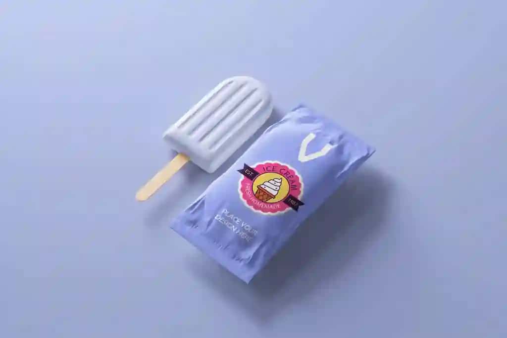 Muzqaymoq qadoqlash maketi | Ice cream popsicle packaging mockup