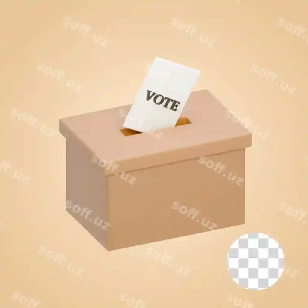 Saylovda ovoz berish 3D belgisi | Election vote 3d icon