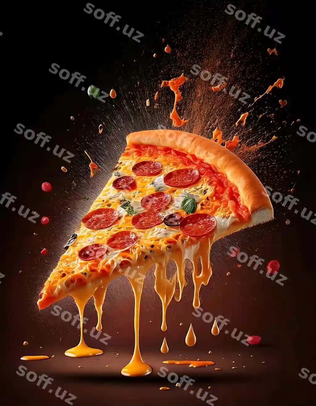 Pishotli Peperoni Pitsa Hursandi | Cheesy pepperoni pizza delight