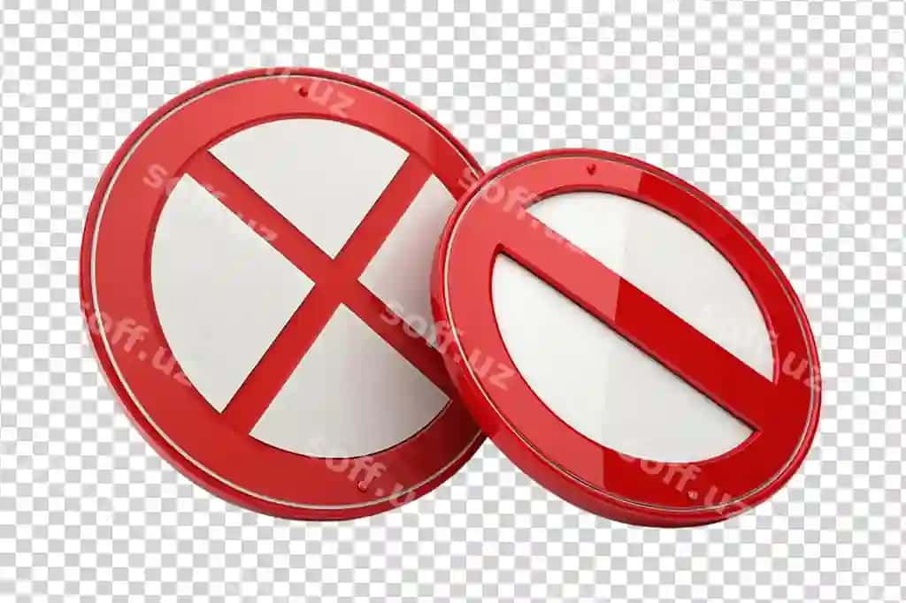 Kirish taqiqlangan emas, taqiq belgisi | Prohibition signs no entry forbidden