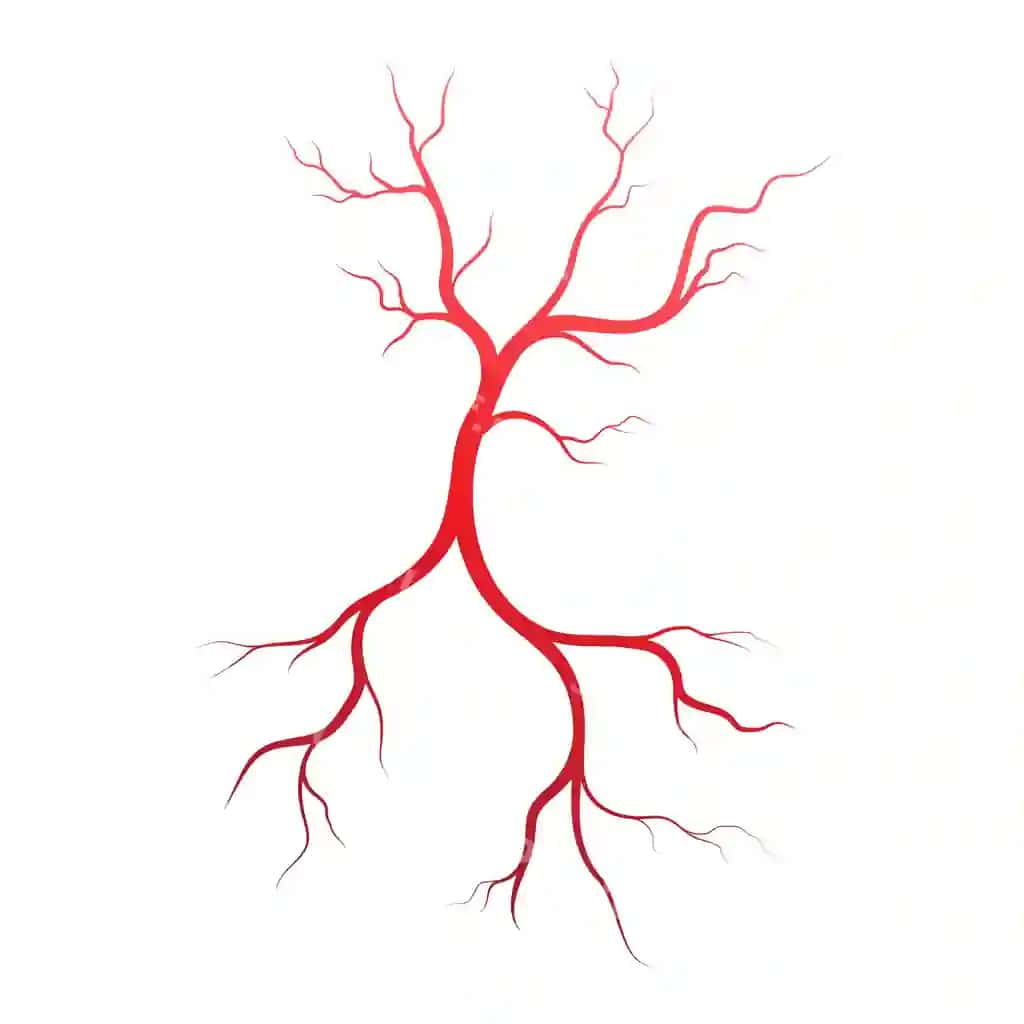 Inson tomirlari arteriyalari illyustratsiya dizayn shabloni | Human veins arteries illustration design template