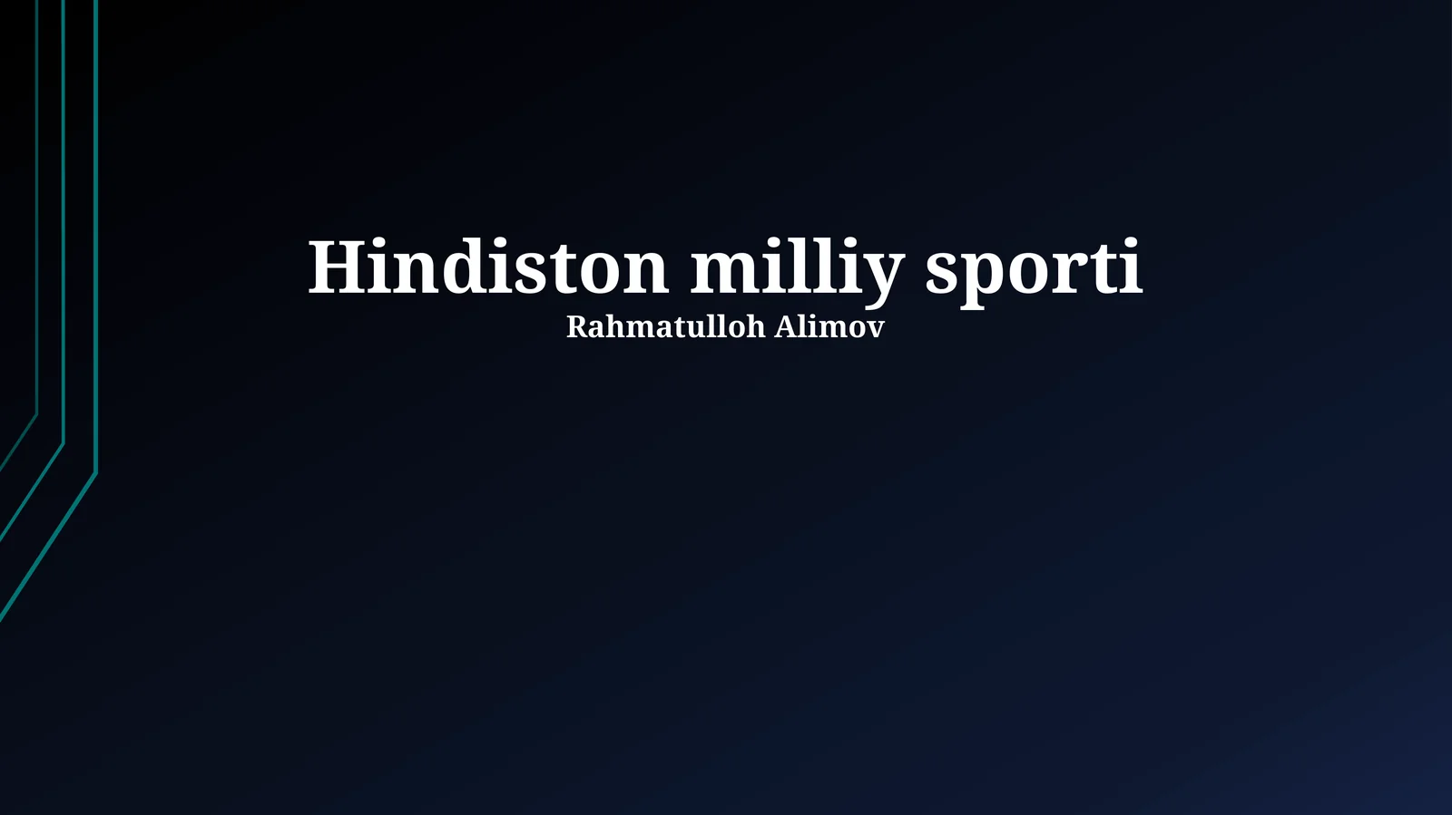 Hindiston milliy sporti