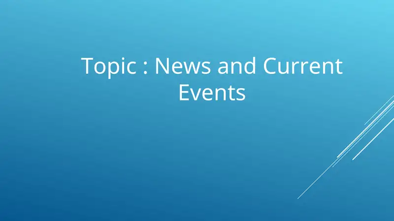 News and Current Events