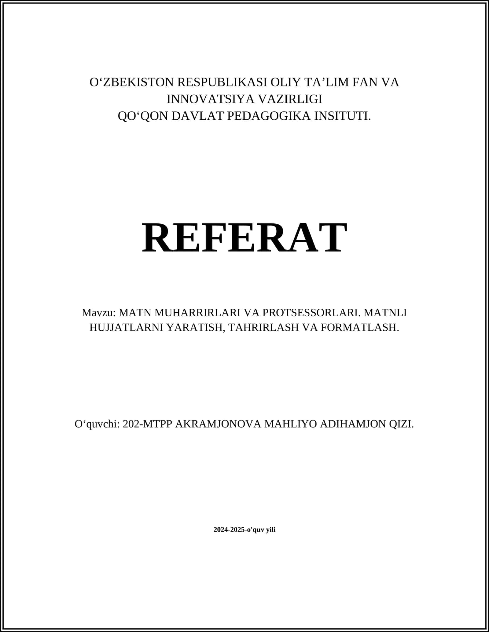 Matn muharrirlari (Text Editors)