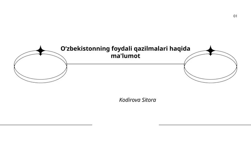 O‘zbekistonning foydali qazilmalari haqida ma'lumot