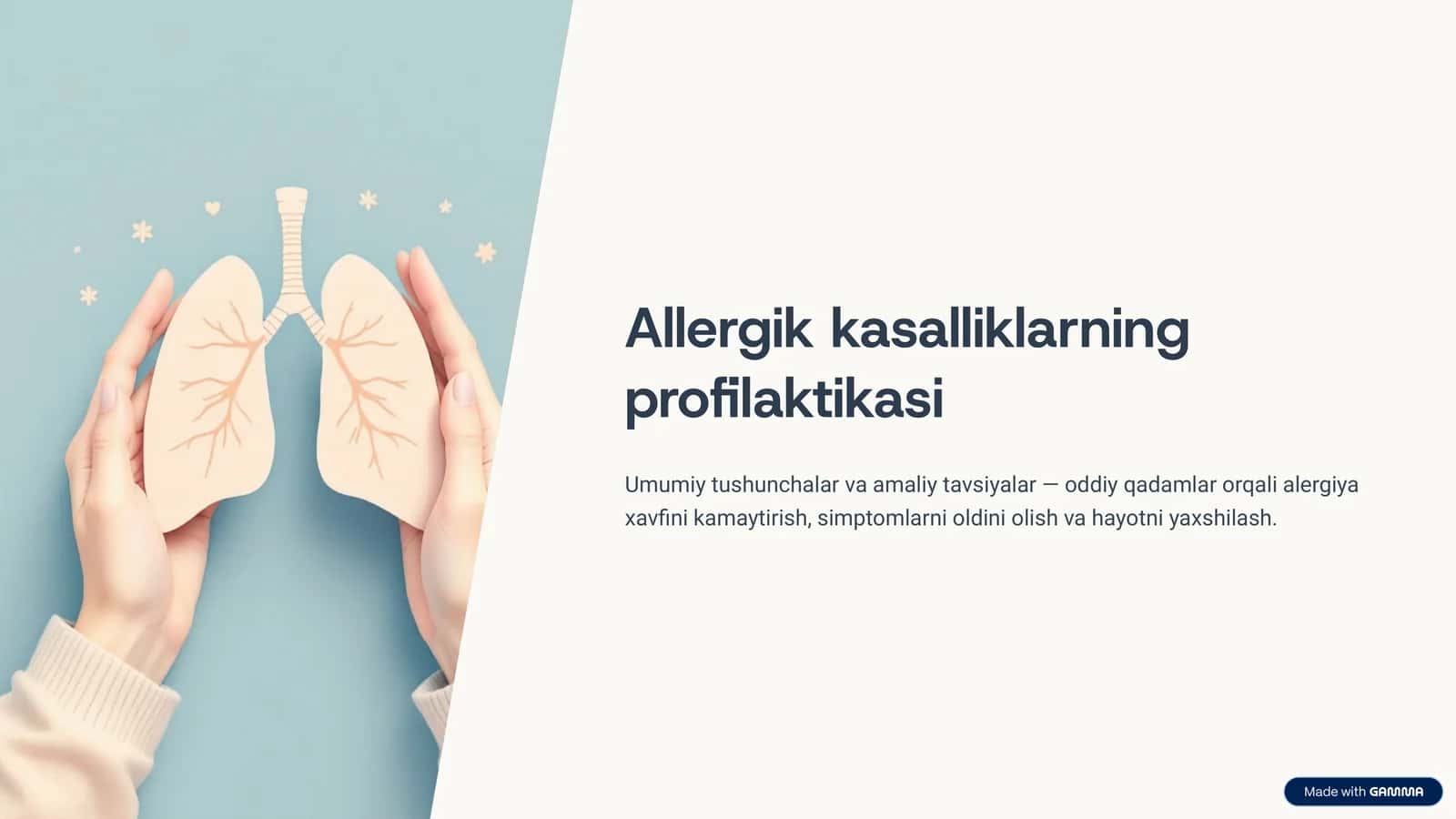 Allergik kasalliklarning profilaktikasi