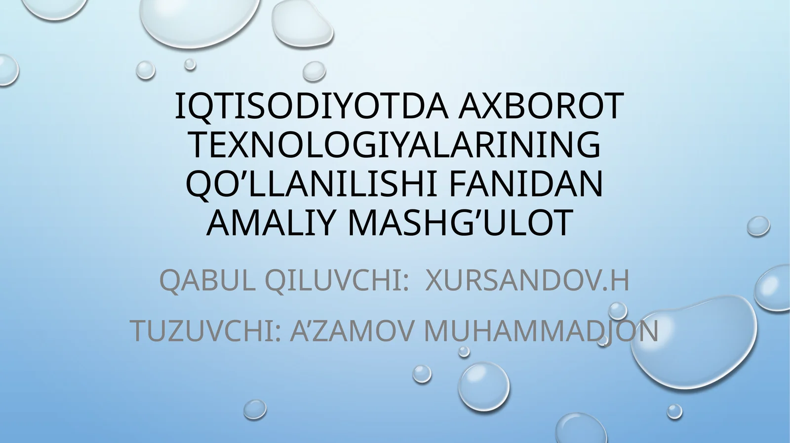 Dasturiy Maxsulotlar
