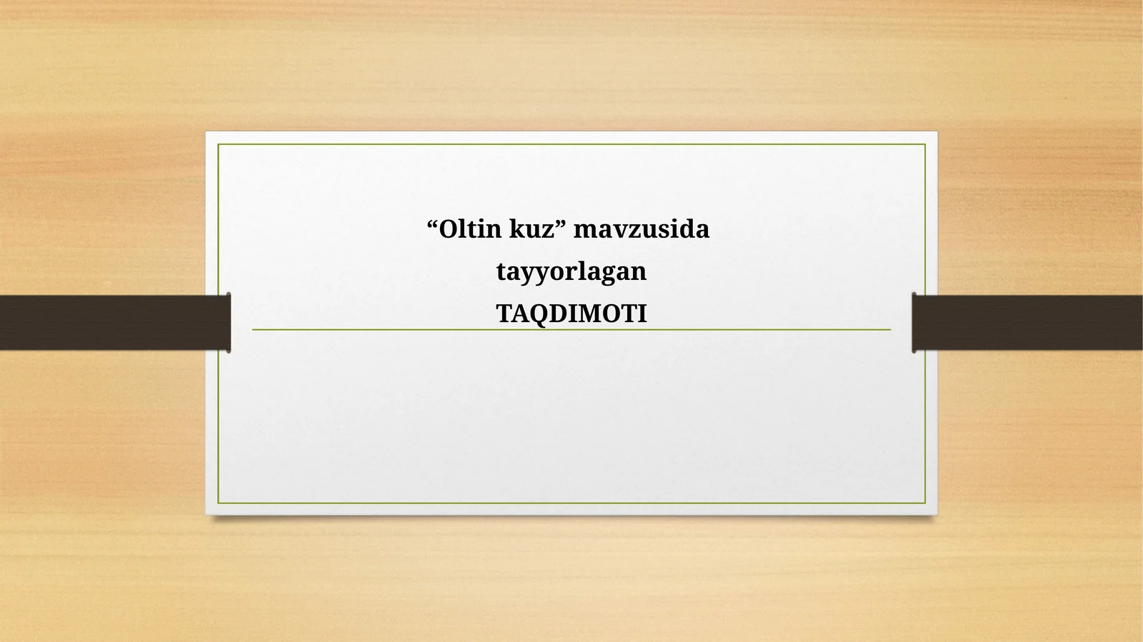 “Oltin kuz”