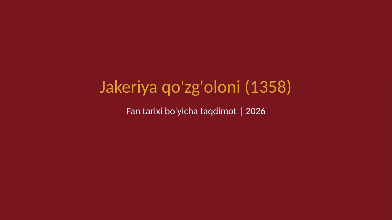 Jakeriya qo'zg'oloni (1358)