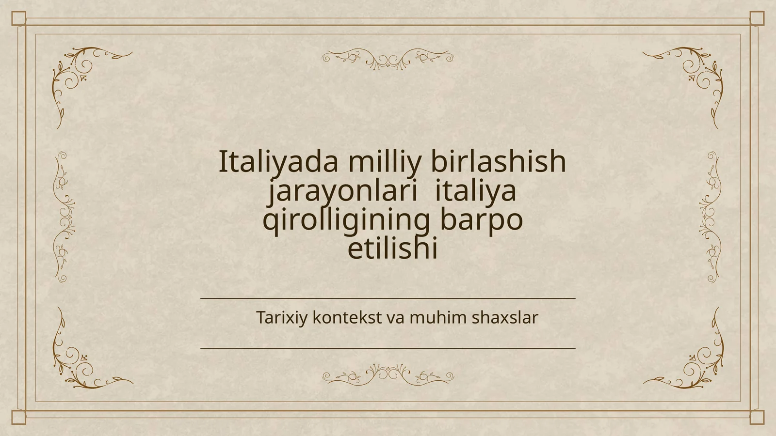 Italiya Feodal Tizimi va Mustamlakachilik Davri (XVI-XVIII asrlar)