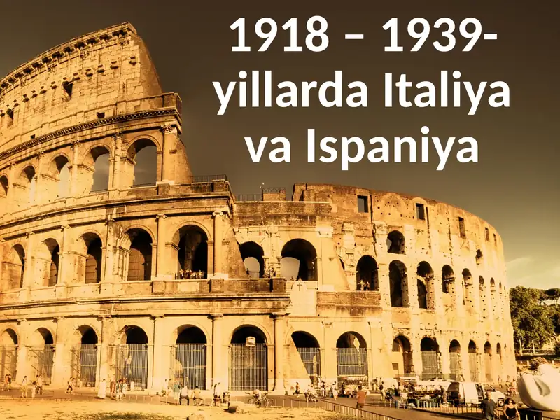 1918 –1939-yillarda Italiya va Ispaniya