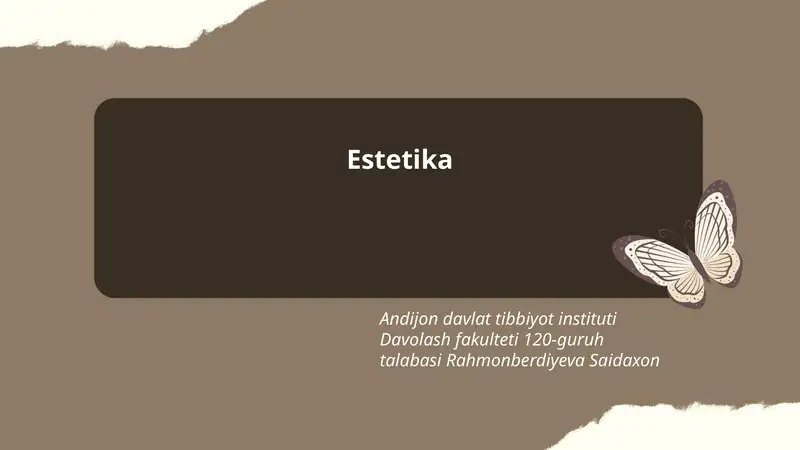 Estetika