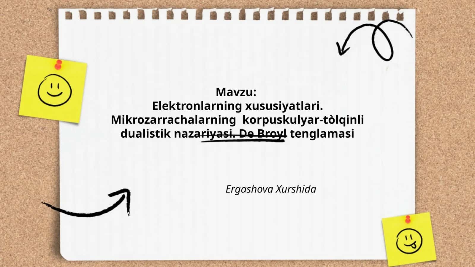Elektronning xususiyatlari