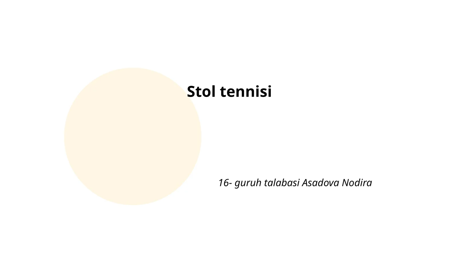 Stol tennisi