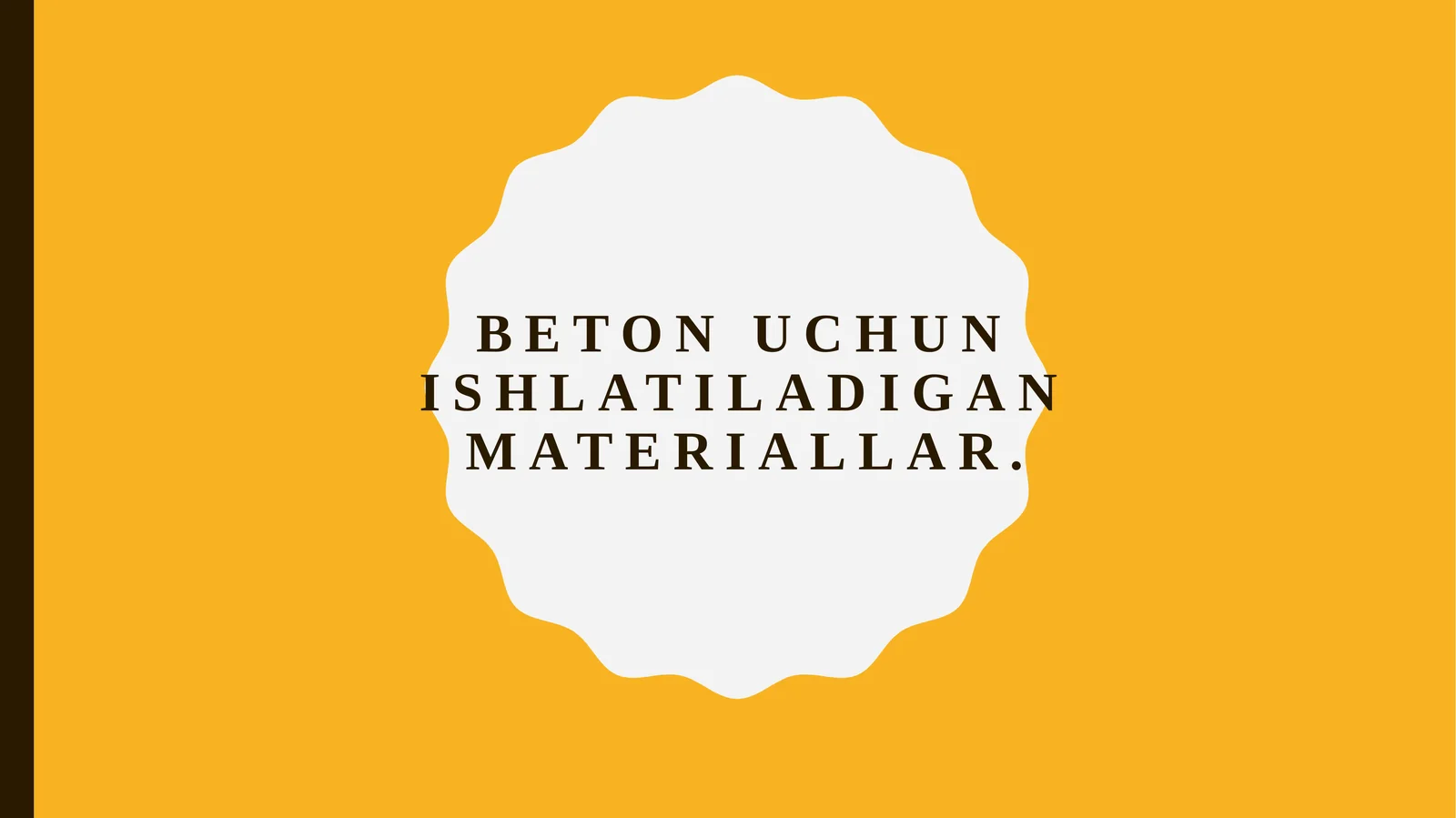 Beton uchun ishlatiladigan materiallar.