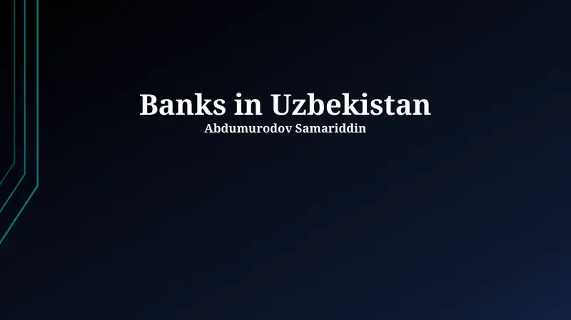 Overview of Uzbekistan's Banking Sector