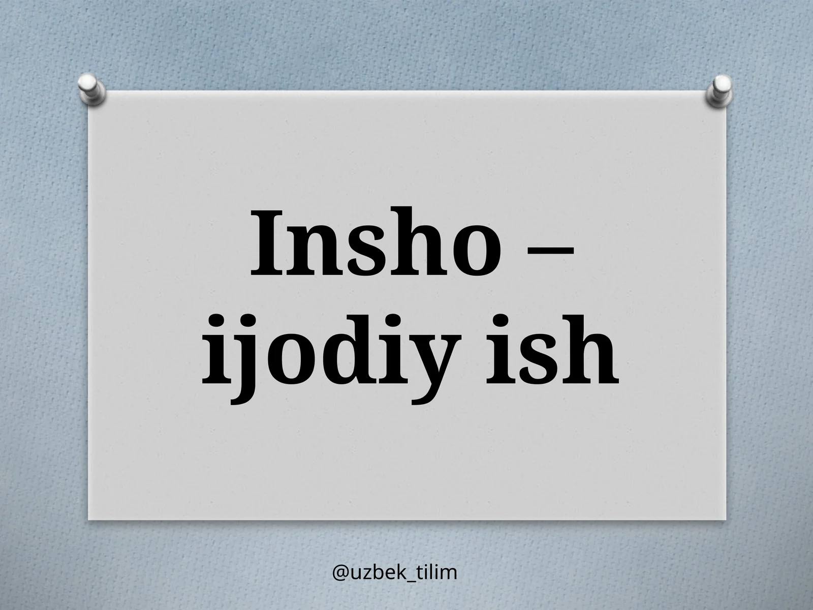 INSHO – IJODMAHSULI