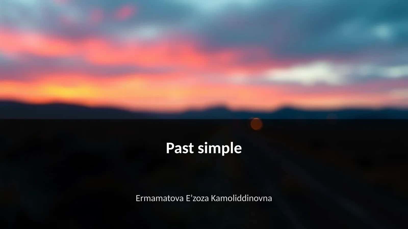 Past simple