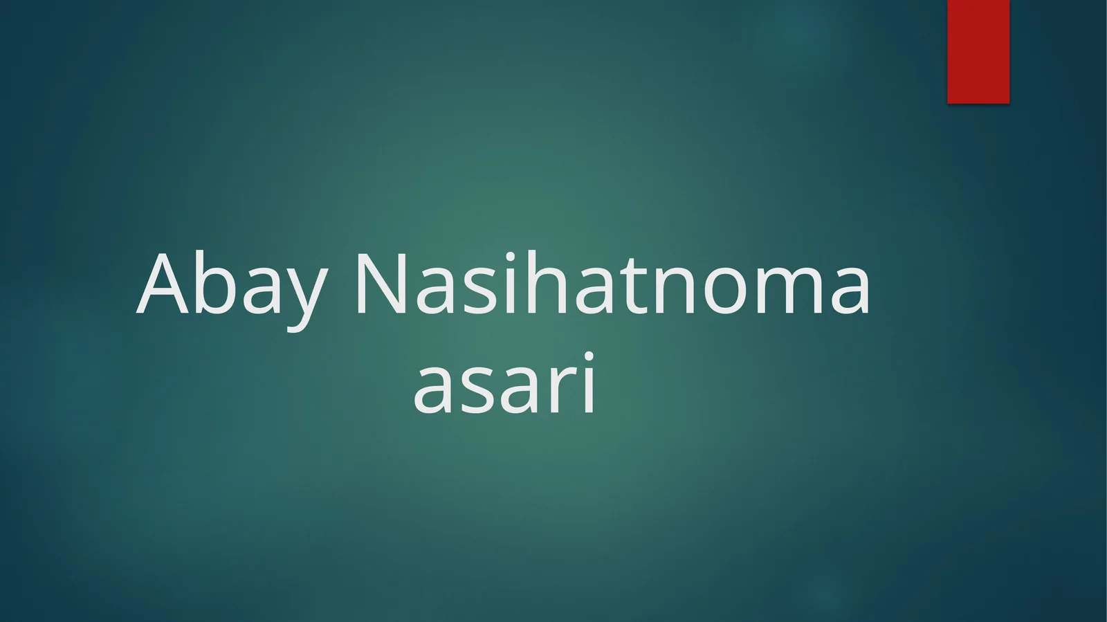 Abay Nasihatnoma asari