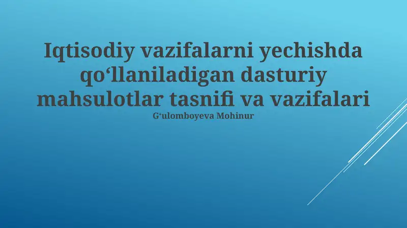 Operatsiyalarni tadqiq qilish va optimallashtirish dasturlari