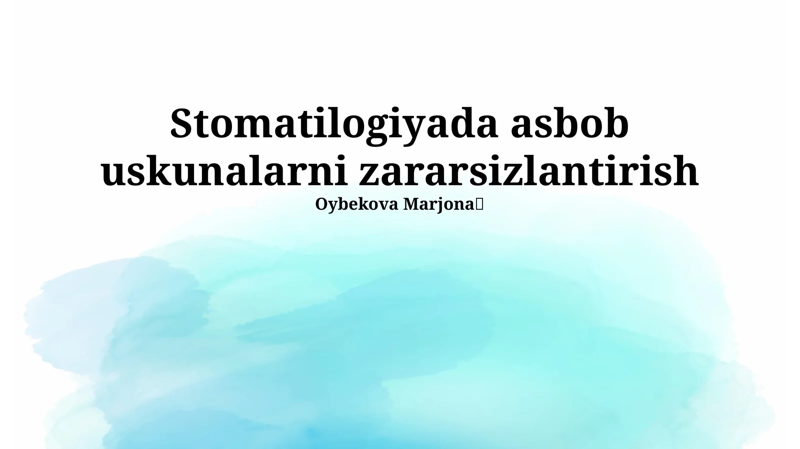 Sterilizatsiya tushunchalari va metodlari