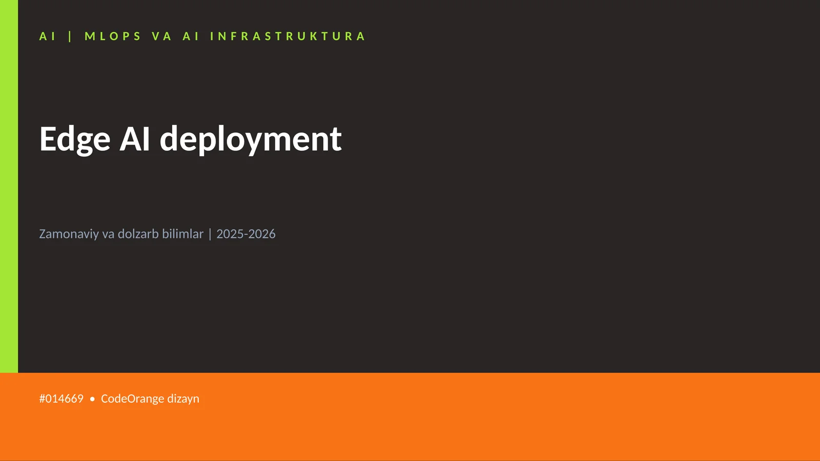 AI | MLOPS VA AI INFRASTRUKTURA