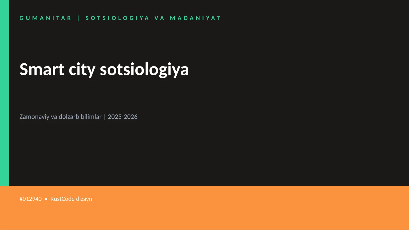 Smart city sotsiologiya