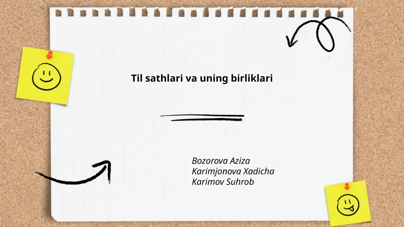 Til sathlari va uning birliklari