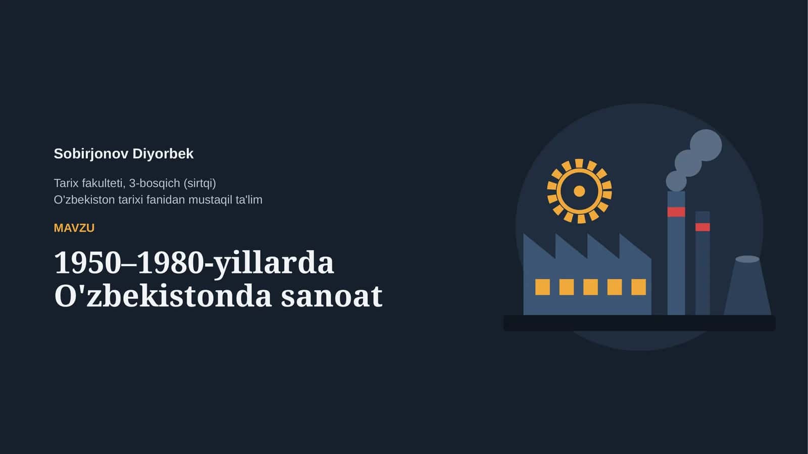 1950–1980-yillarda O'zbekistonda sanoat