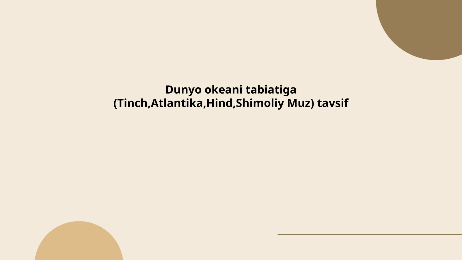 Tinch okeani: geologik va okeanografik tuzilishi
