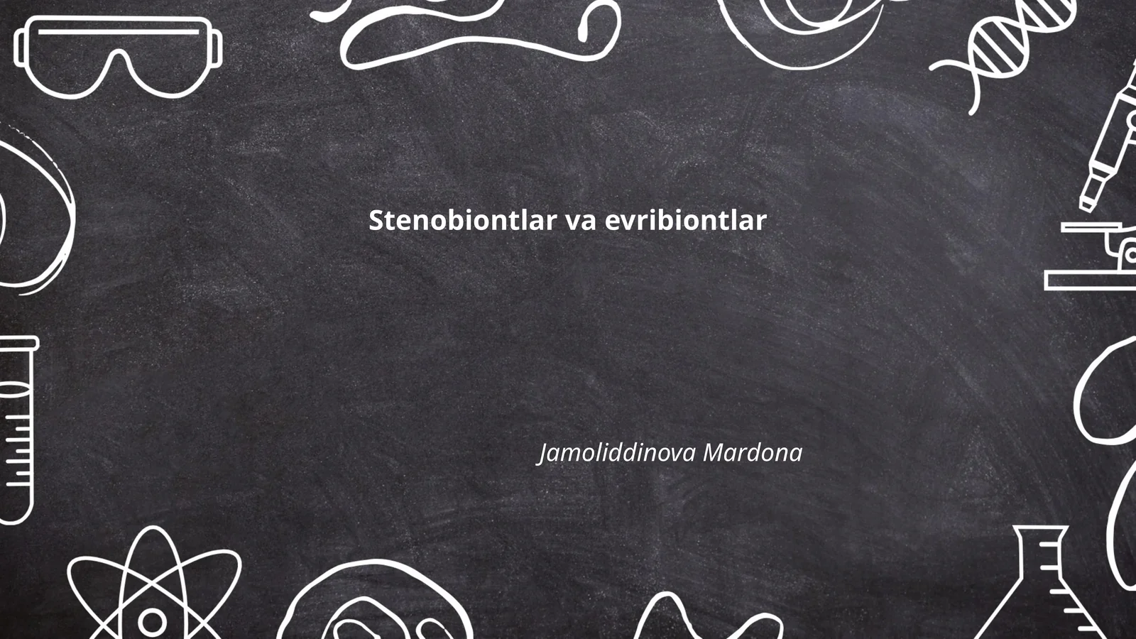 Stenobiontlar va evribiontlar
