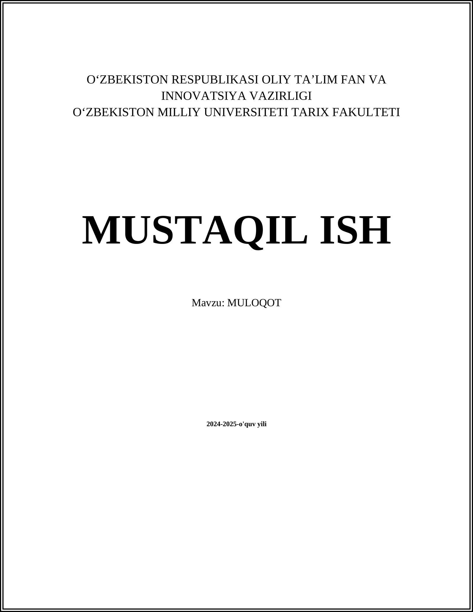 Muloqot