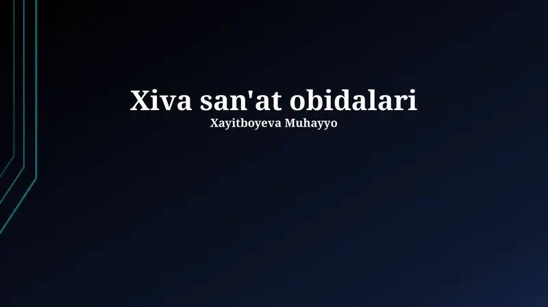 Xiva san'at obidalari