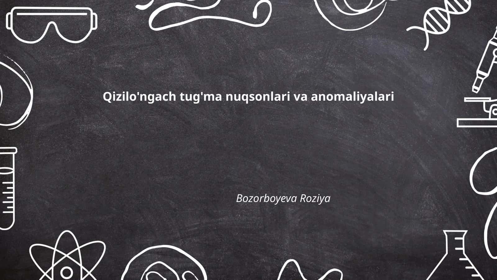 Qizilo'ngach tug'ma nuqsonlari va anomaliyalari