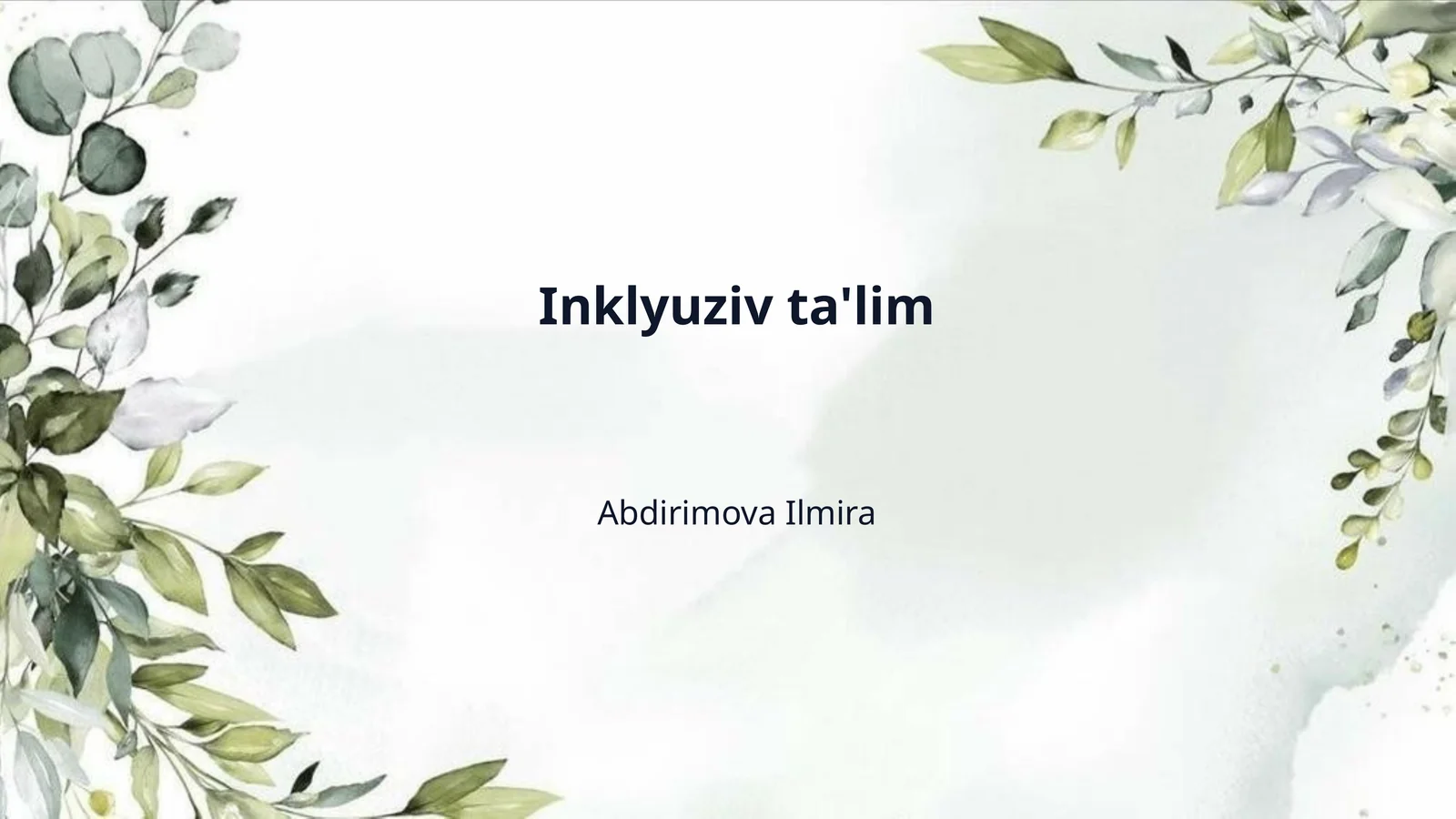 Inklyuziv ta'lim