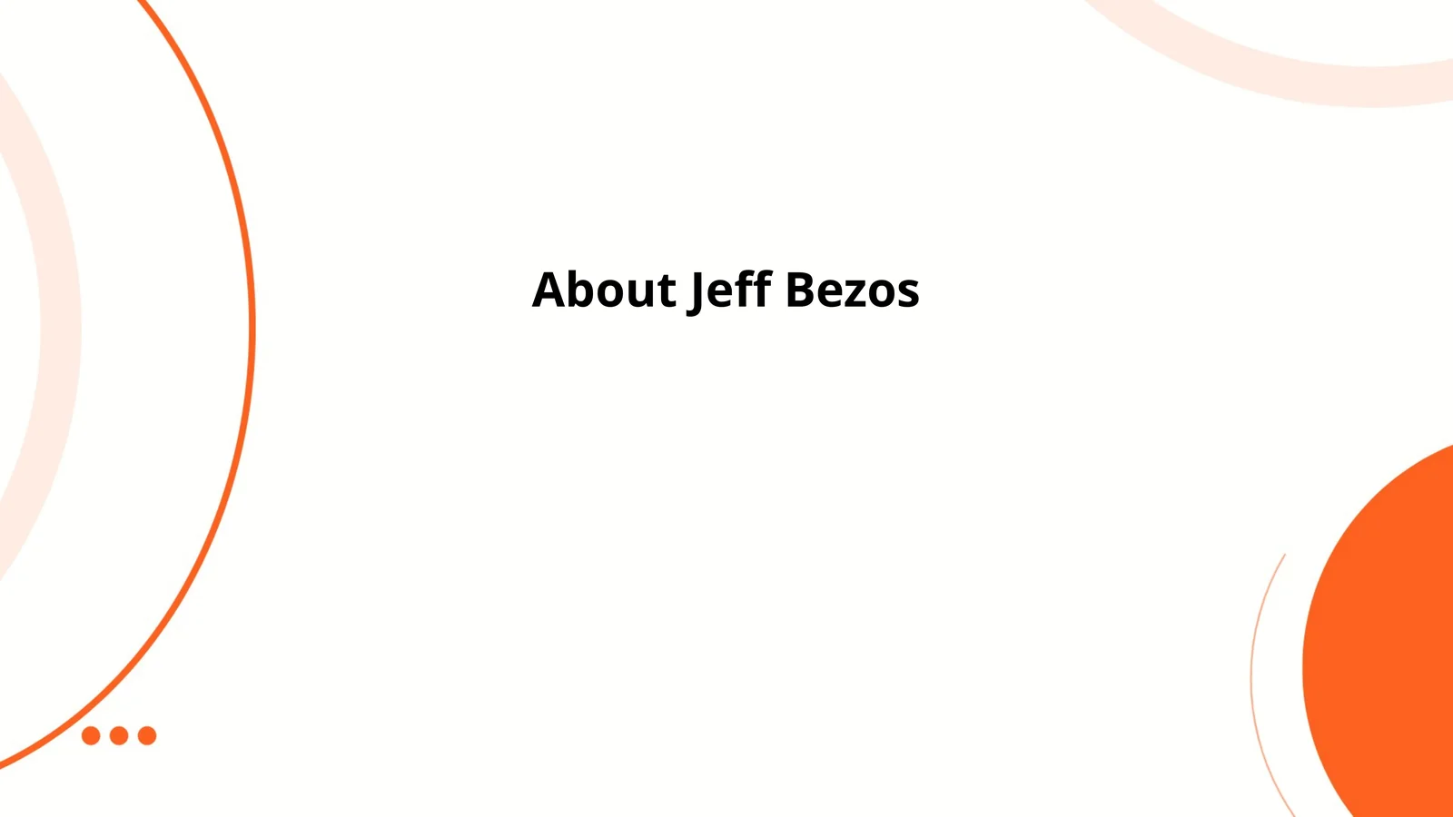 About Jeff Bezos