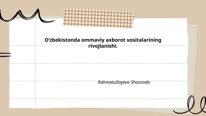 Oʻzbekistonda ommaviy axborot vositalarining rivojlanishi