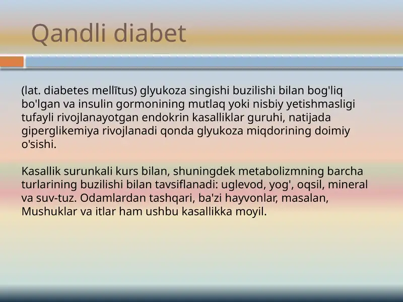 Qandli diabet