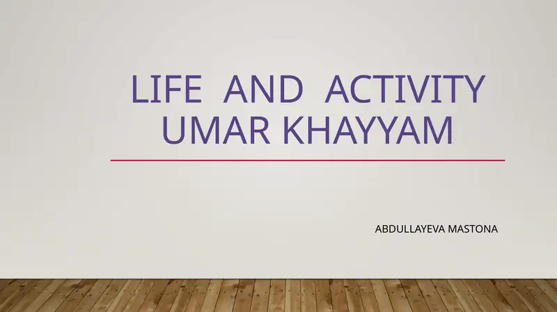 Omar Khayyam